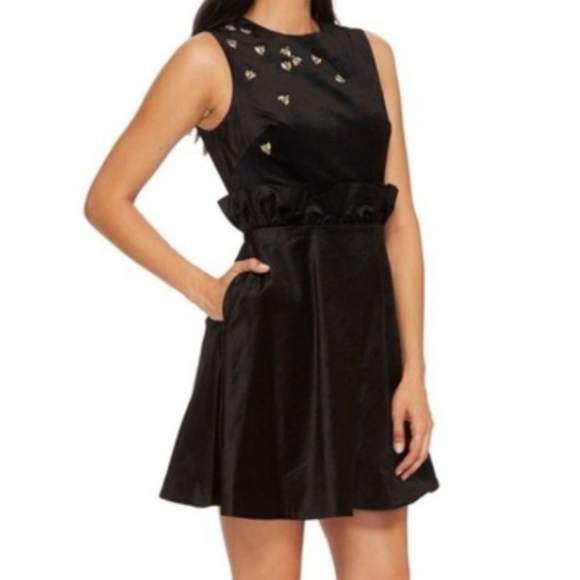 Ted Baker London Celeena Queen Bee Line Dress New With Tags NWT Black & Gold - Picture 1 of 7